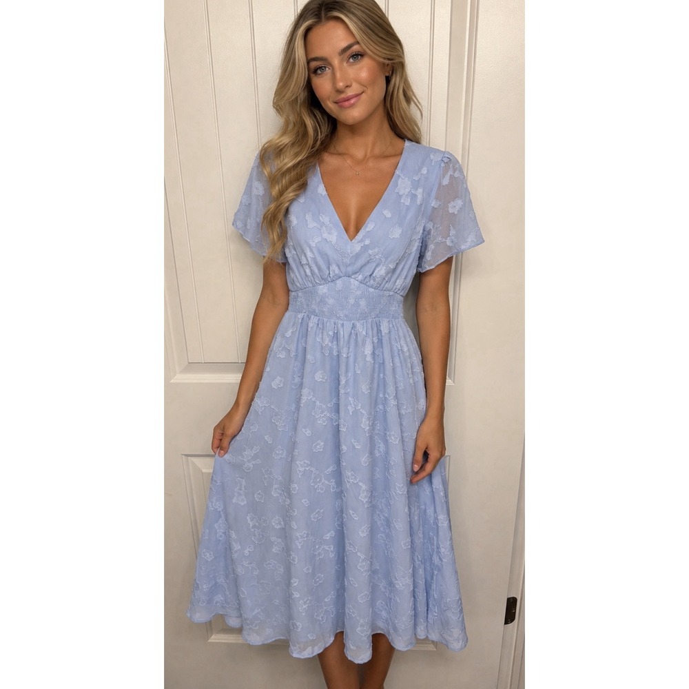 Simplee Woman's Blue Maxi Dress Size S NWT
